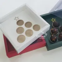  Gaveta Dobradura C/ berço Árvore de Natal 6 doces - Tampa Transp. e Fundo Simples - Foto 5