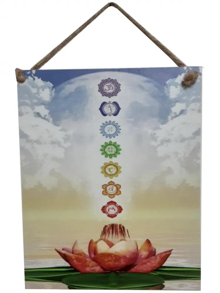 ESGOTADO! Quadro Decorativo Lótus & Sete Chakras