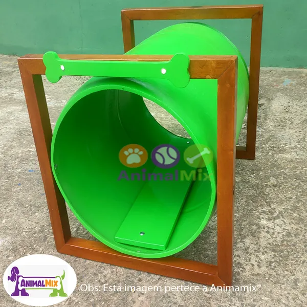 Tambor Túnel Plástico Petplace Verde Imagem