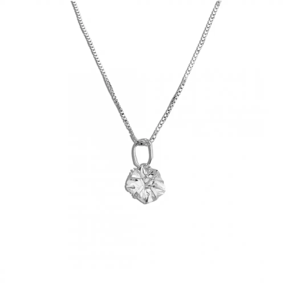  Colar de Prata Ponto Flor - PF177