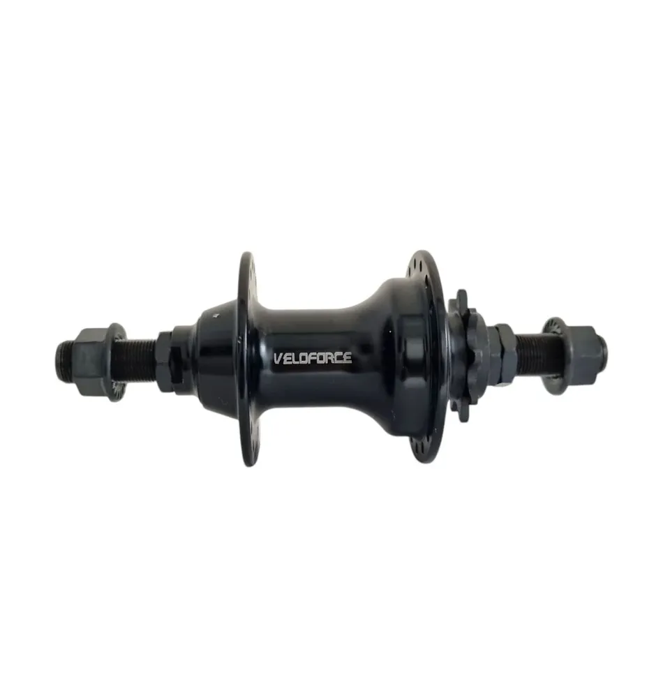CUBO TRASEIRO VELOFORCE BMX 36F 14MM ROLAMENTADO COG 9  RHD PRETO