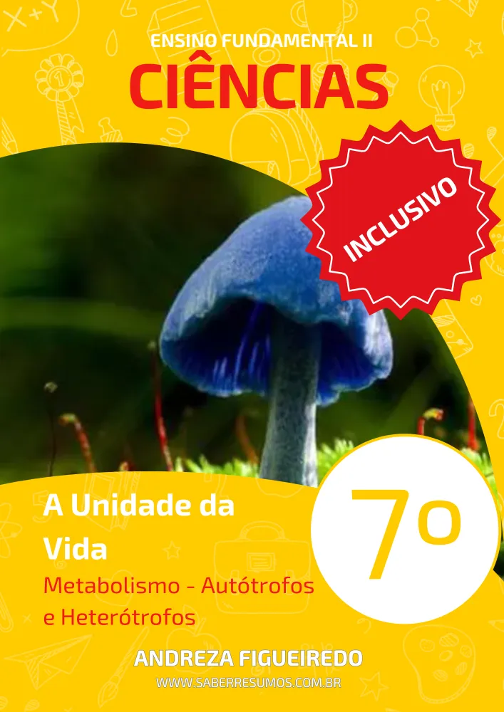 763 - Ciências - Aprendizado Inclusivo - A Unidade da Vida - Metabolismo - Autótrofos e Heterótrofos - 7º ano - PDF com 22 páginas