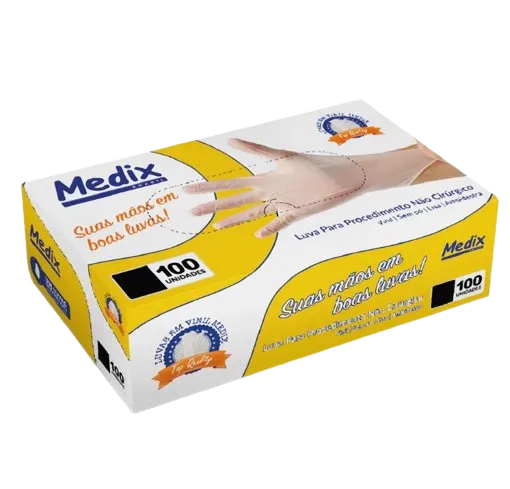 LUVA VINIL SEM PÓ - TAMANHO: P (MEDIX)