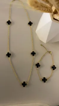 Conjunto Trevo Preto Unissex