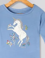 Camiseta Infantil GAP Graphic Design Manga Longa Feminina  - Foto 4
