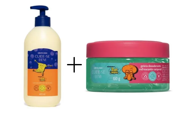 Kit Loção desodorante Bob Esponja  + Geleia Hidratante Lula Molusco Imagem