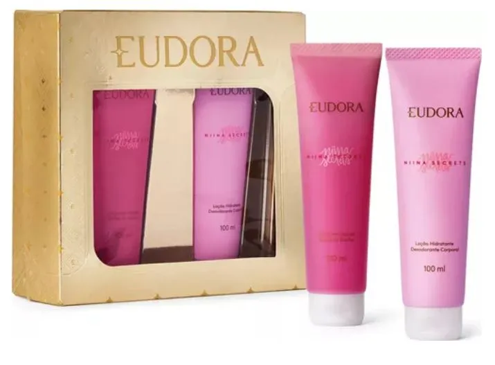 Kit Presente Natal Niina Secrets: Loção Hidratante Desodorante Corporal 100ml + Sabonete Líquido em Calda 100ml