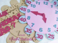 G1.829 Gabarito de Moldes em MDF Relógio Horas e Minutos - Foto 2