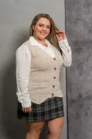 Colete tricot mousse plus Gm 1488 Tam G