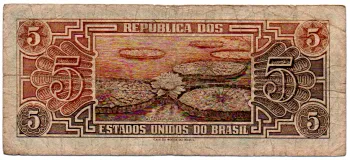 C112 - 5 Cruzeiros - Série 097 - Índio - Data: 1962 - R - Foto 2