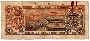 C112 - 5 Cruzeiros - Série 098 - Índio - Data: 1962 - R - Foto 2