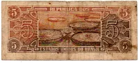 C112 - 5 Cruzeiros - Série 105 - Índio - Data: 1962 - BC - Foto 2