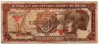 C112 - 5 Cruzeiros - Série 107 - Índio - Data: 1962 - BC
