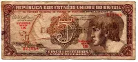 C112 - 5 Cruzeiros - Série 109 - Índio - Data: 1962 - R