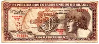 C112 - 5 Cruzeiros - Série 111 - Índio - Data: 1962 - R