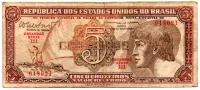 C112 - 5 Cruzeiros - Série 111 - Índio - Data: 1962 - BC