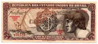 C111 - 5 Cruzeiros - Série 008 - Índio - Data: 1961 - SOB