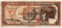 C111 - 5 Cruzeiros - Série 032 - Índio - Data: 1961 - BC