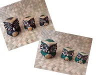 Conjunto Corujas Madeira Acacia Wood Tailândia 2 Modelos - Foto 6