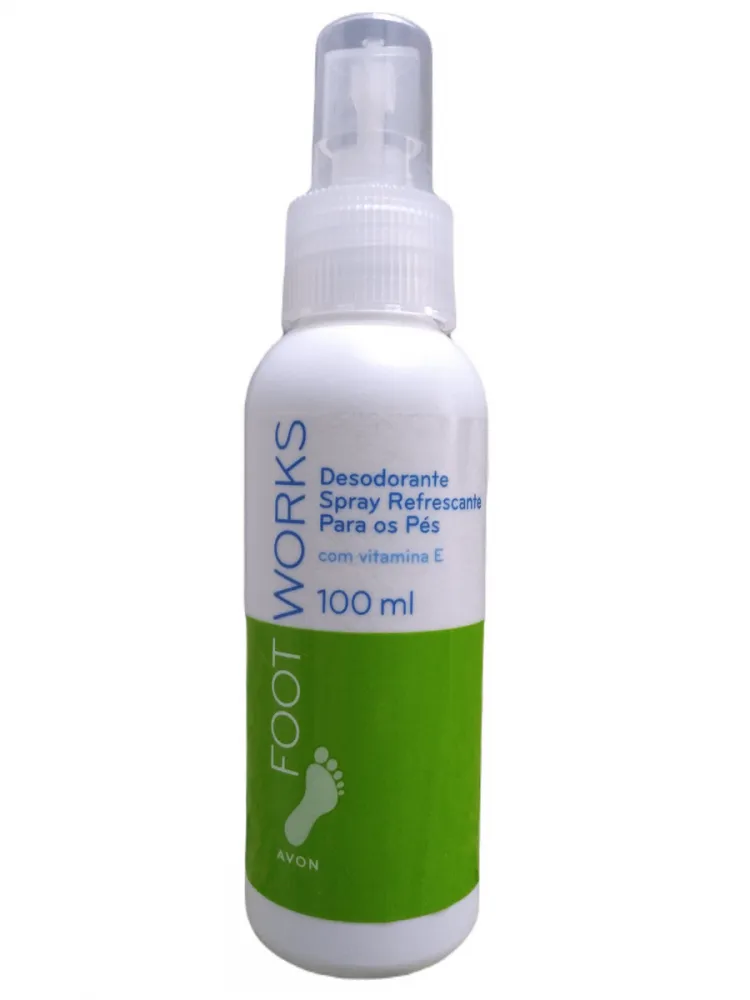 Foot Works Desodorante Spray Refrescante para os pés Avon 100ml. Imagem