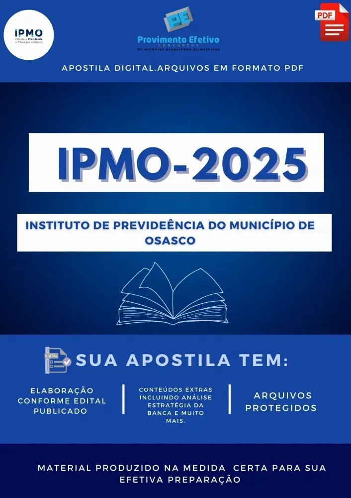 Apostila IPMO 2025 Analista Financeiro Imagem