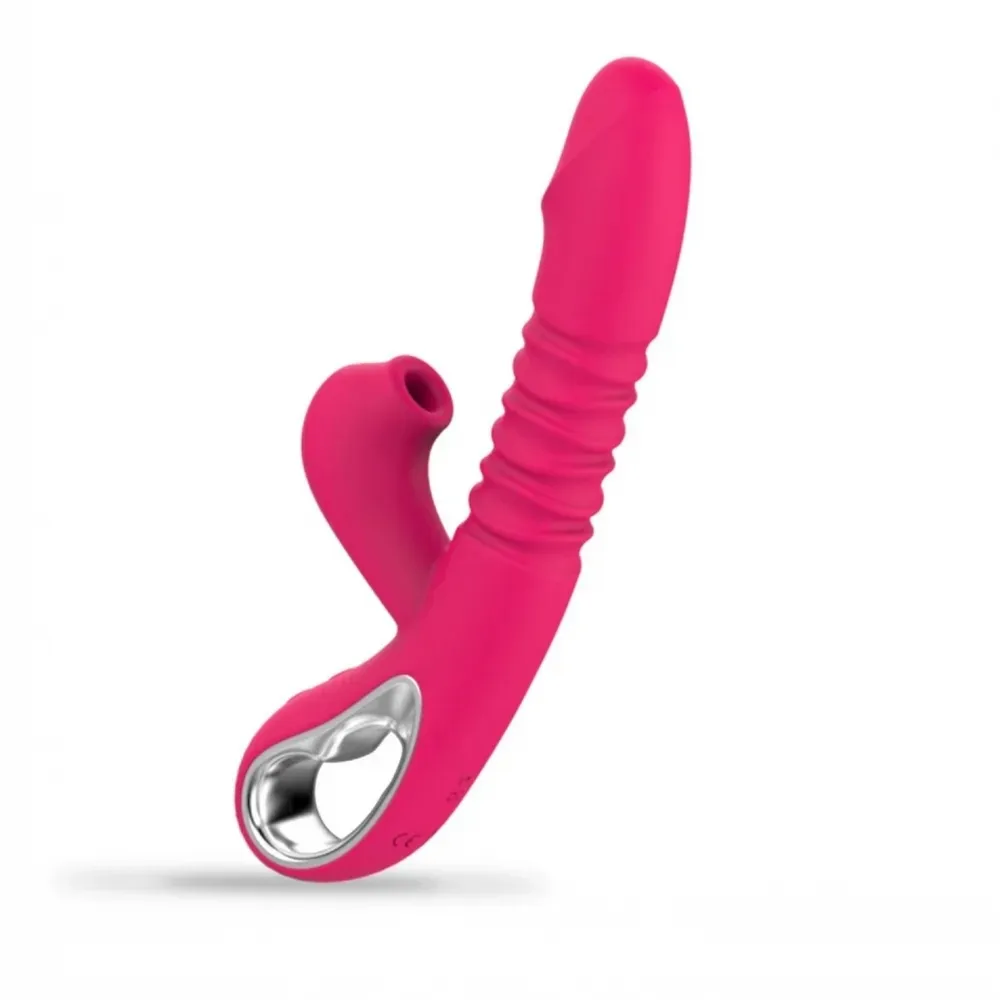 VIBRADOR VAI E VEM COM ESTIMULADOR CLITORIANO MLVS5616Q
