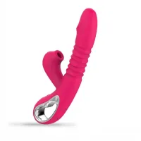 VIBRADOR VAI E VEM COM ESTIMULADOR CLITORIANO MLVS5616Q