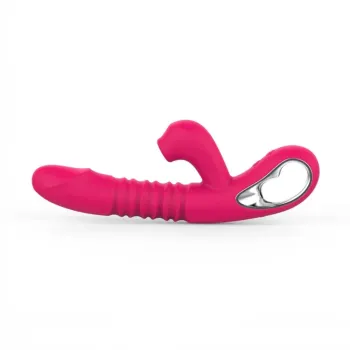 VIBRADOR VAI E VEM COM ESTIMULADOR CLITORIANO MLVS5616Q - Foto 2