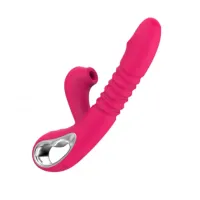 VIBRADOR VAI E VEM COM ESTIMULADOR CLITORIANO MLVS5616Q - Foto 3