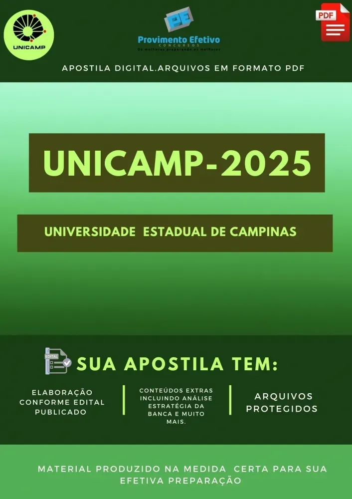Apostila UNICAMP Farmacêutico 2025