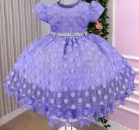 Vestido Festa Lilás  Menina Bonita