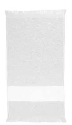 Toalha Franjinha com faixa - Branca - 33x23cm