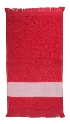 Toalha Franjinha com faixa - Vermelha - 33x23cm