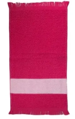 Toalha Franjinha com faixa - Pink - 33x23cm