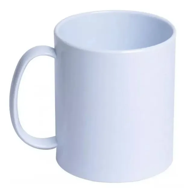 Caneca para Sublimação de Plástico Branco (polimero)(Sublimação)