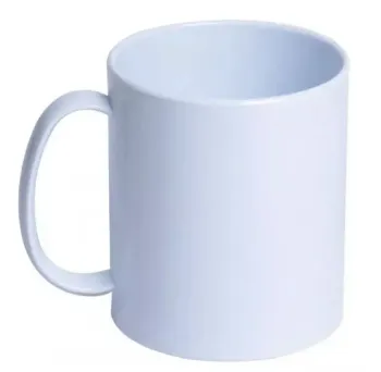Caneca para Sublimação de Plástico Branco (polimero)(Sublimação)
