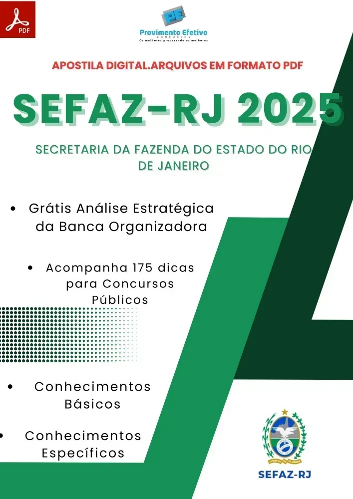 Apostila SEFAZ RJ 2025 Econômico Financeira