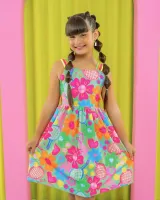 Vestido Floral Raquete Verde - Foto 4