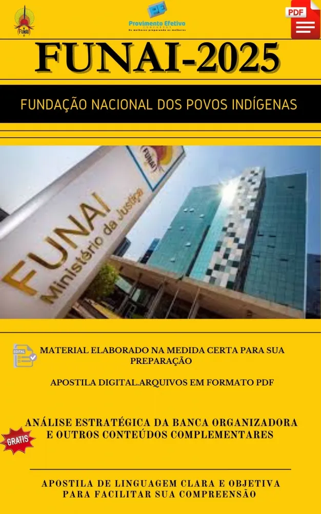 Apostila FUNAI 2025 Analista Ambiental Imagem