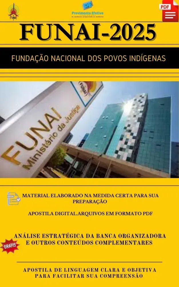 Apostila FUNAI 2025 Analista Socioambiental Imagem