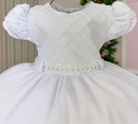 Vestido Festa Branco Mod.3 Menina Bonita - Foto 3