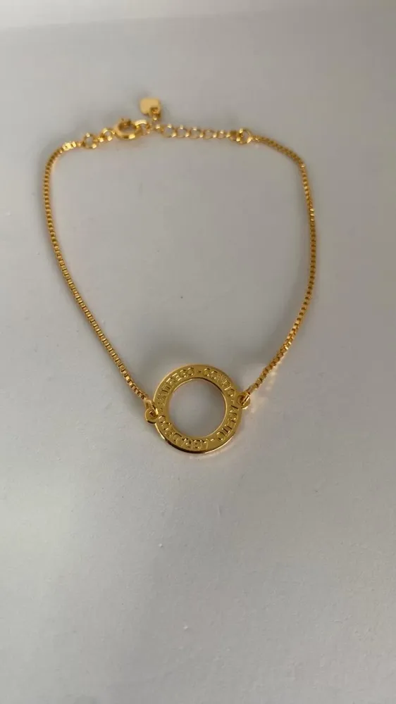 Pulseira Círculo da Esperança - Banhado Ouro 18k