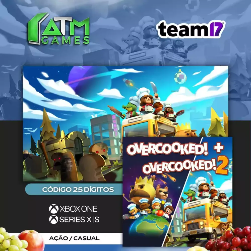 OVERCOOKED! + OVERCOOKED! 2 - Código 25 Dígitos  