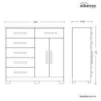 Cômoda Xangai  6GV e 2pt 1,20 - Foto 6