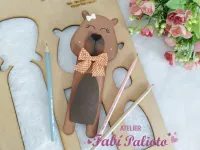 G1.830  Gabarito de Moldes  em MDF  Estojo Capivara  - Foto 3