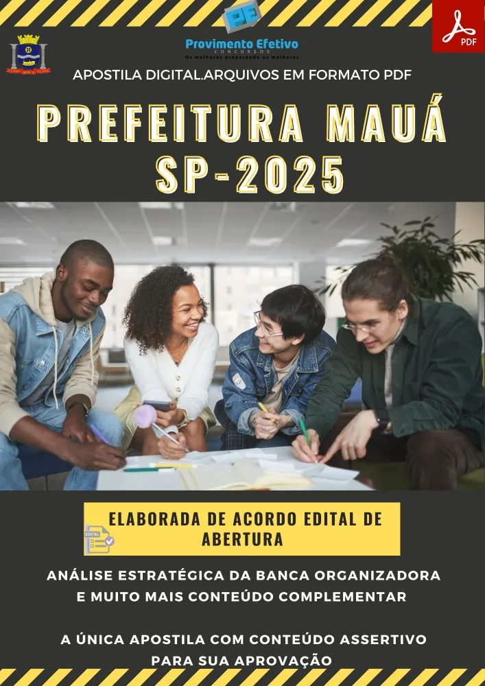 Apostila Pref. Mauá 2025 Auxiliar Apoio Educação Inclusiva