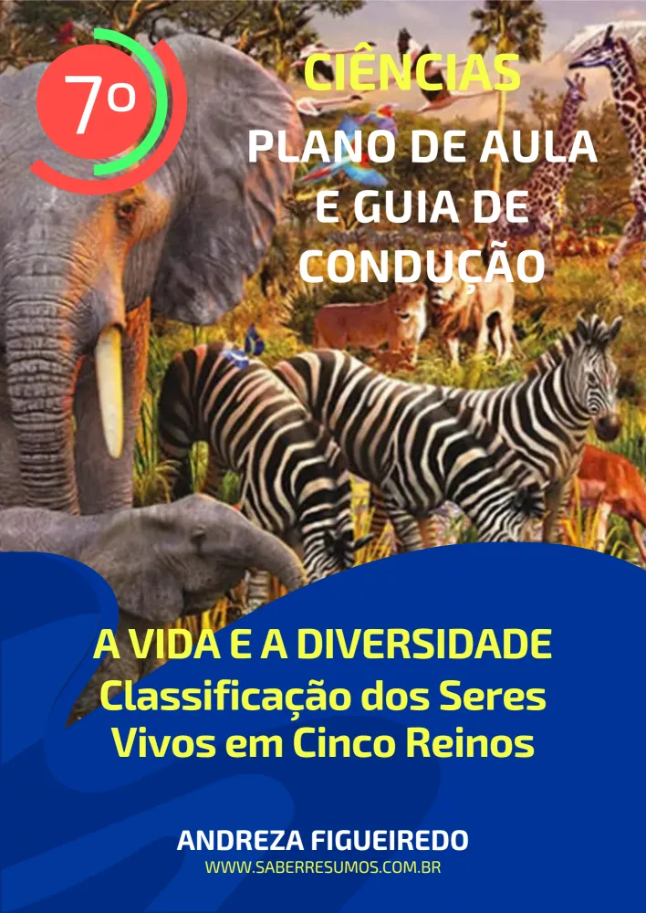 765 - Ciências - Plano de Aula e Guia de Condução - A Vida e a Diversidade - Classificação dos Seres Vivos em Cinco Reinos - 7º ano - PDF com 15 páginas Imagem