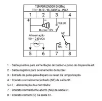 Timer Digital Tholz Modelo TDH1361R para maquina de bronze - Foto 4