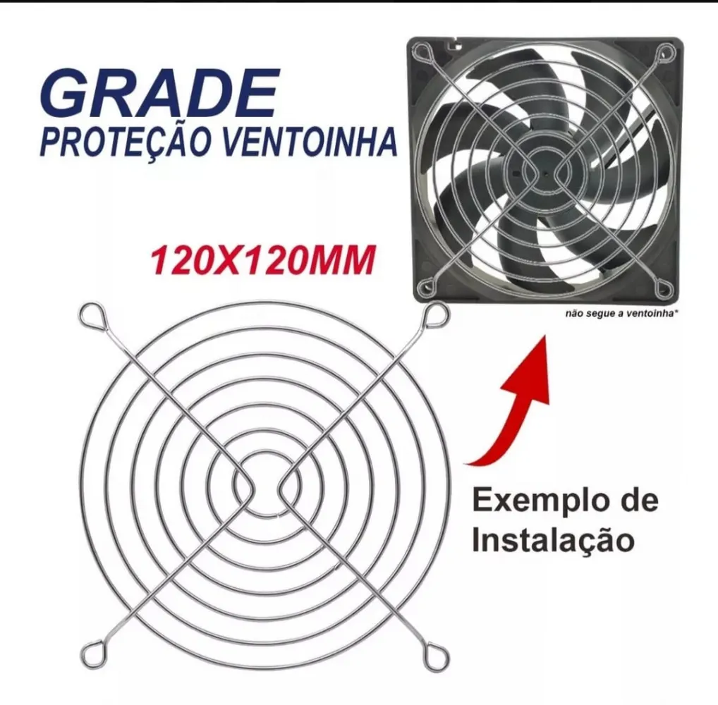 Grade Metálica Cooler Fan 120X120 MM PARA COOLER DE MAQUINA DE BRONZE
