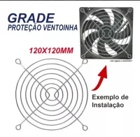 Grade Metálica Cooler Fan 120X120 MM PARA COOLER DE MAQUINA DE BRONZE